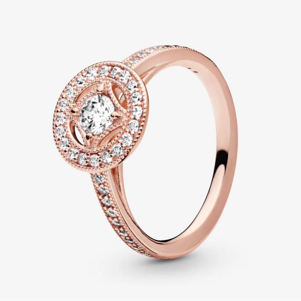 Pandora Vintage Style Rose Gold Circle Ring